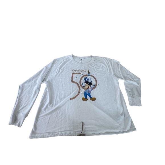"Disney" Walt Disney World 50Th Anniversary SZ 2X Mickey Mouse Whimsical Top - Picture 1 of 12